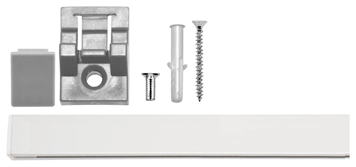 ondeco Gardinenschiene smart weiß Metall L: ca. 120 cm 1.0 Läufe
