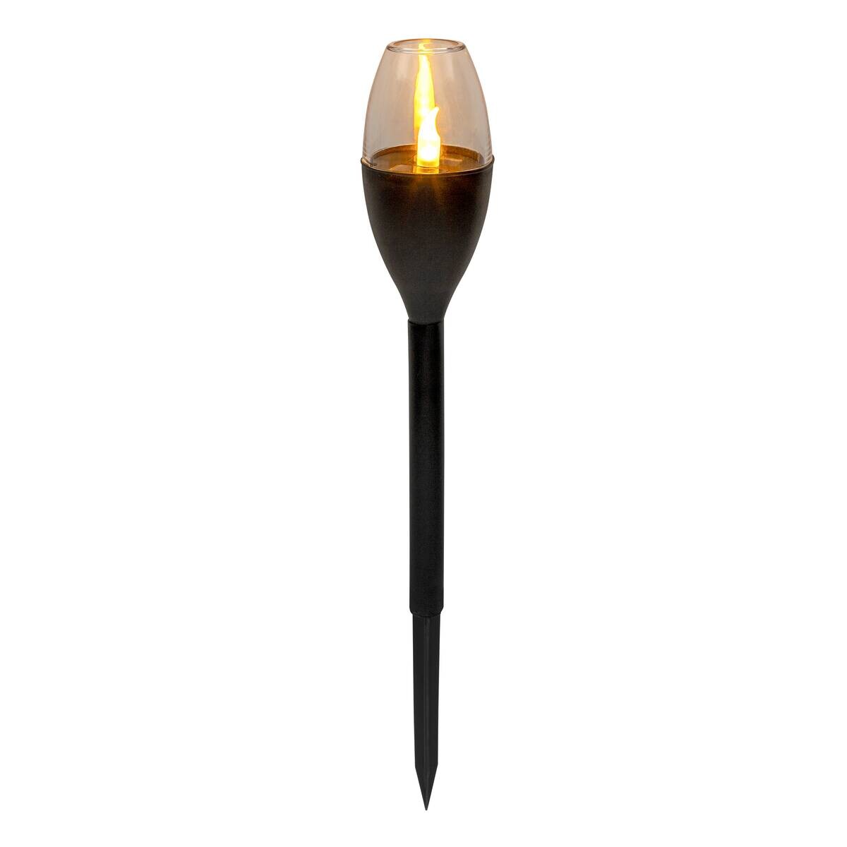 Solarleuchte schwarz Kunststoff H/D: ca. 39,5x6,2 cm