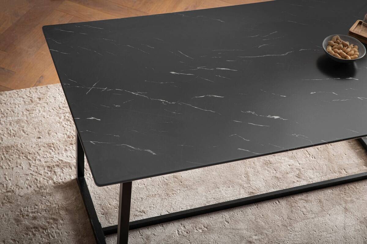 Esstisch schwarz Marmor Optik B/H/T: ca. 160x76x80 cm