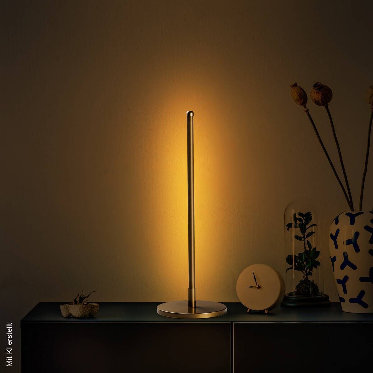 Opviq LED-Tischleuchte gold B/H/T: ca. 18x51x18 cm