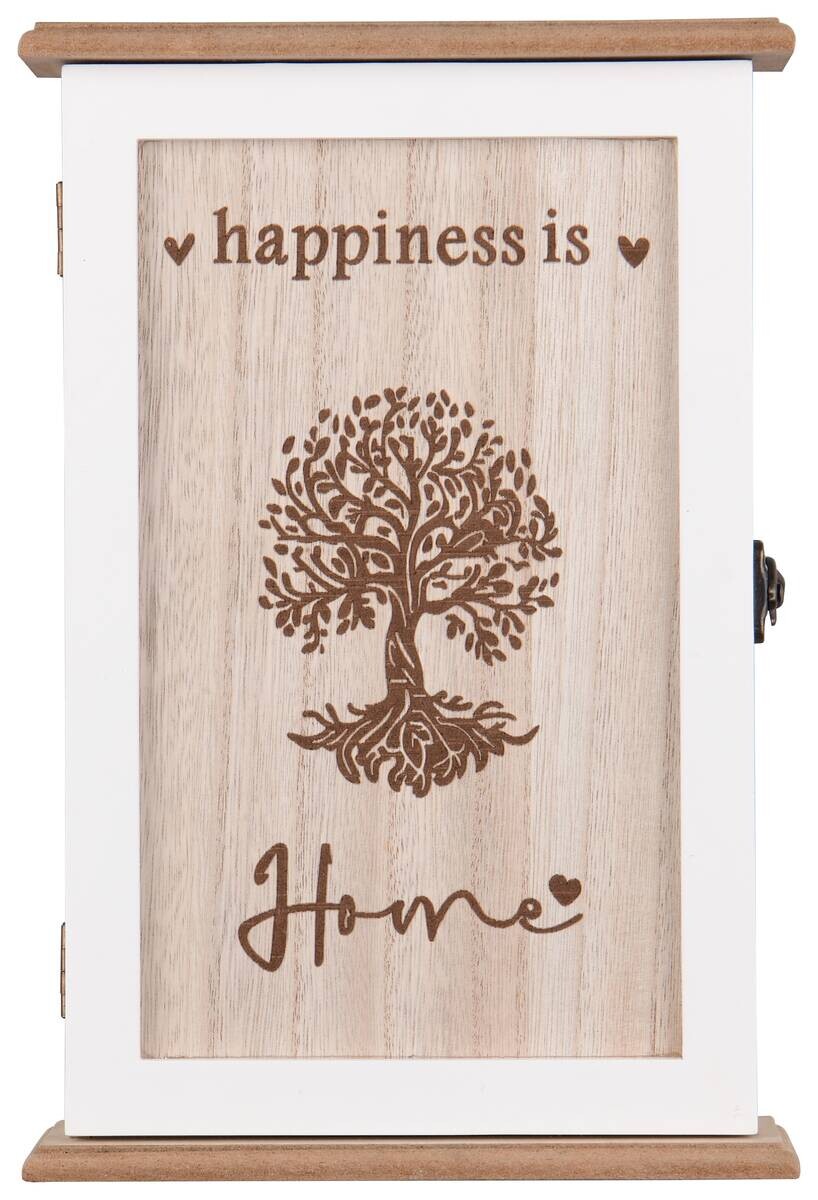 Schlüsselkasten Sandra weiß natur B/H/T: ca. 20x30x6 cm