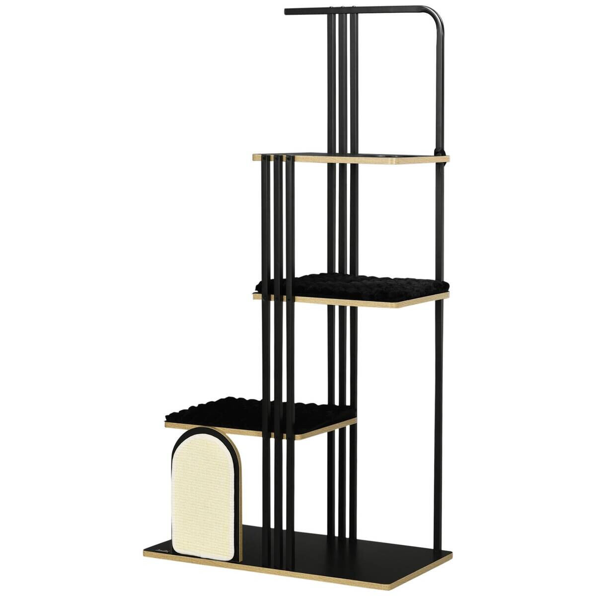 PawHut Kratzbaum schwarz Polypropylen B/H/L: ca. 48x85x170 cm