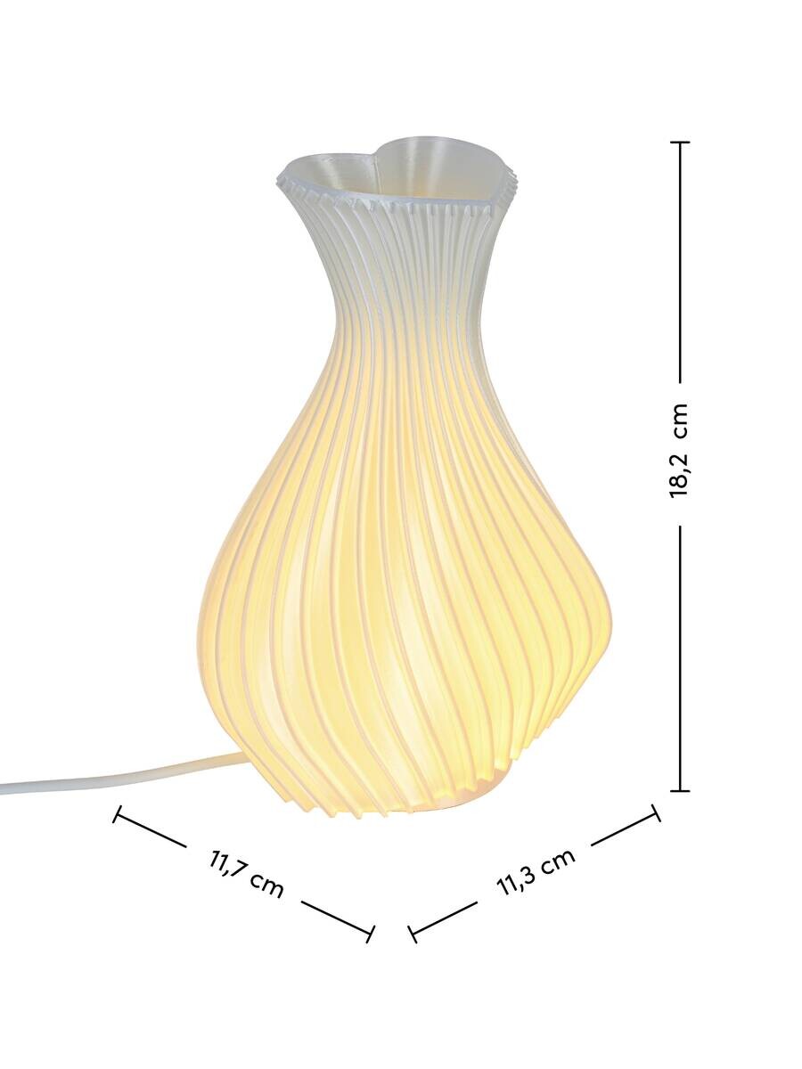 Nolo LED-Tischleuchte Ariane weiß B/H/T: ca. 11,4x11,4x18,5 cm