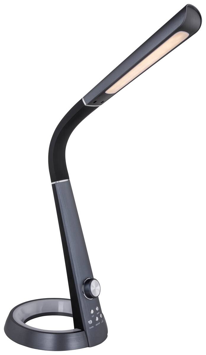 GLOBO Tischleuchte 58376B schwarz anthrazit Metall Kunststoff B/H/T: ca. 34x64x18 cm 1 Brennstellen