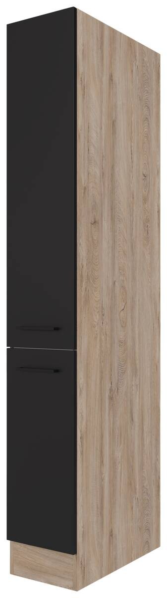 Apothekerschrank Capri schwarz matt B/H/T: ca. 30x200x57 cm