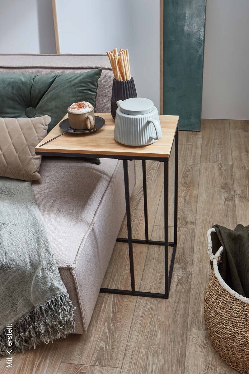 Couchtisch schwarz Artisan Nachbildung B/H/T: ca. 30x58x40 cm