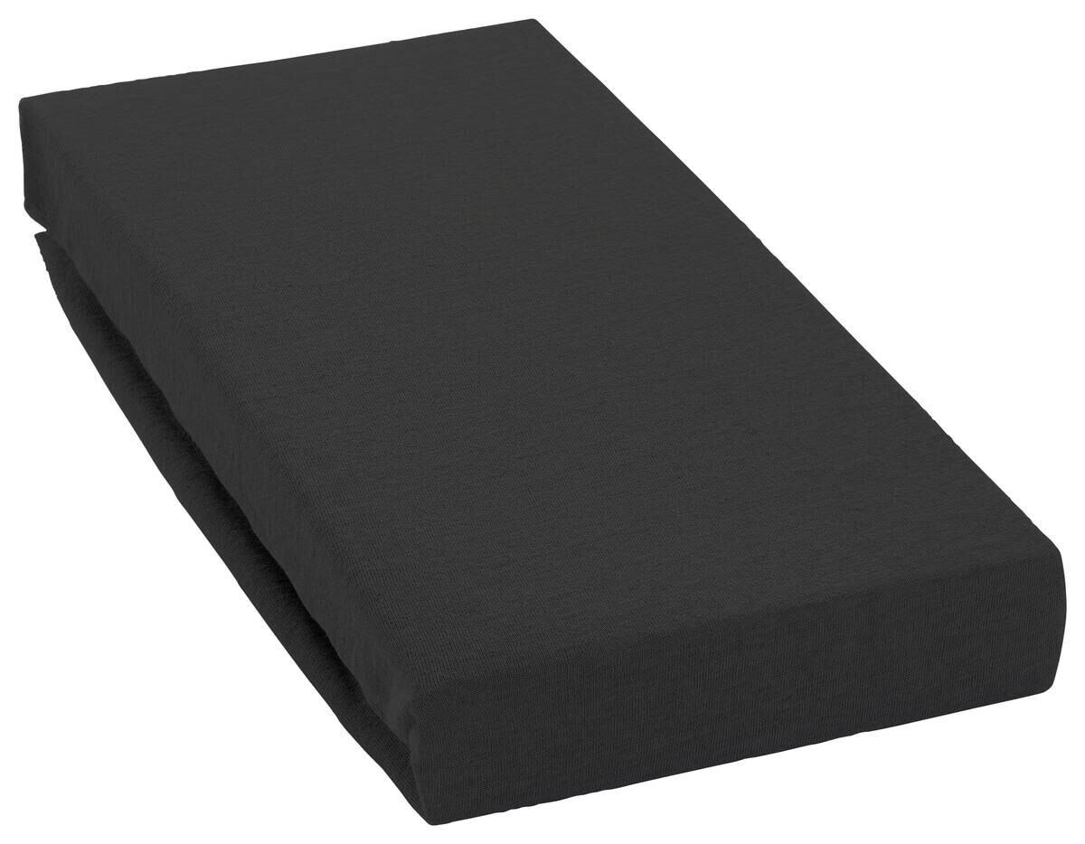 oh cosy Spannbetttuch Jersey schwarz 50% Baumwolle, 50% Polyester B/L: ca. 150x200 cm