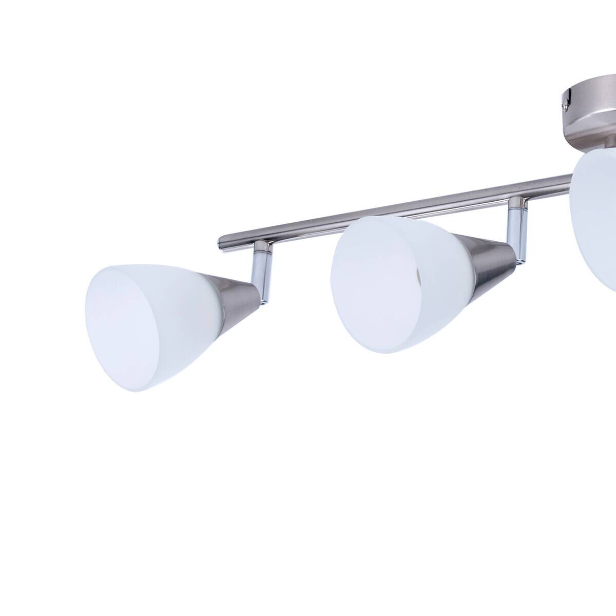 POCOline Spot 4-flg. Tadea nickel matt weiß Metall Glas B/H/L: ca. 9x20x70 cm E14 4 Brennstellen