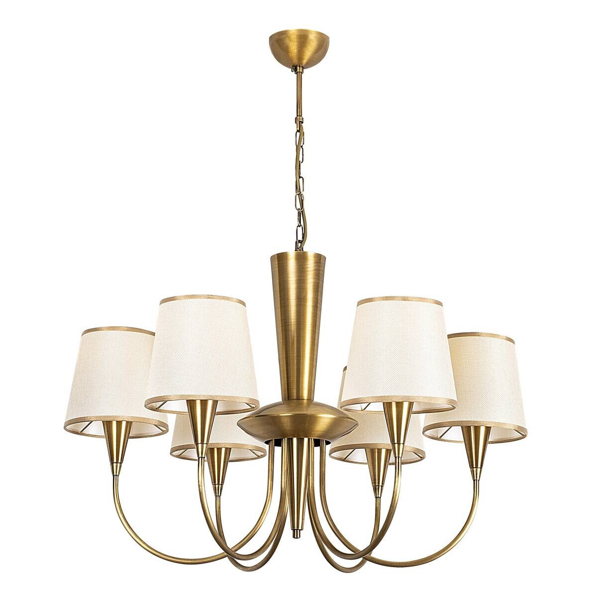 Opviq Pendelleuchte Pardo-3011 Stoff B/H/T/L/D: ca. 75x85x75x75x75 cm E27 6 Brennstellen
