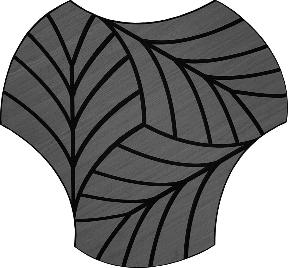 Wandpaneel grau B/H: ca. 64x60 cm