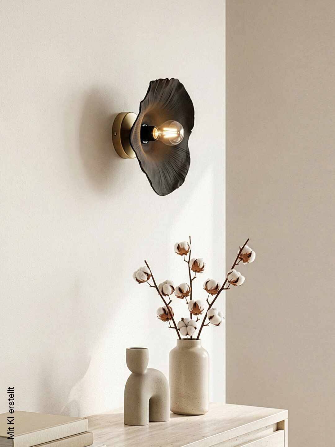 Opviq Wandleuchte gold schwarz Metall B/H/T/L/D: ca. 35x35x35x35x35 cm 1 Brennstellen