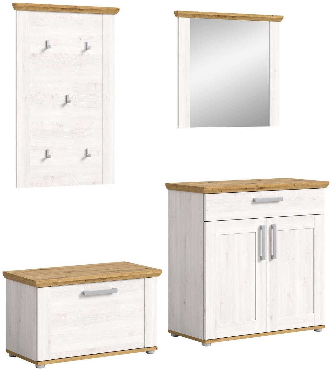 Garderobe Verona Sibiu Lärche Nachbildung Eiche Artisan Nachbildung B/H/T: ca. 190x196x39 cm