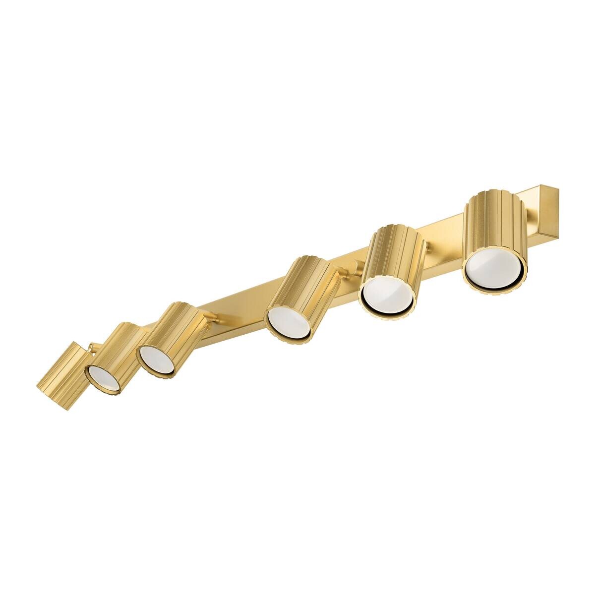 Lamkur Strahler Prisma gold Stahl B/H/L: ca. 6,5x16,5x117 cm 6 Brennstellen