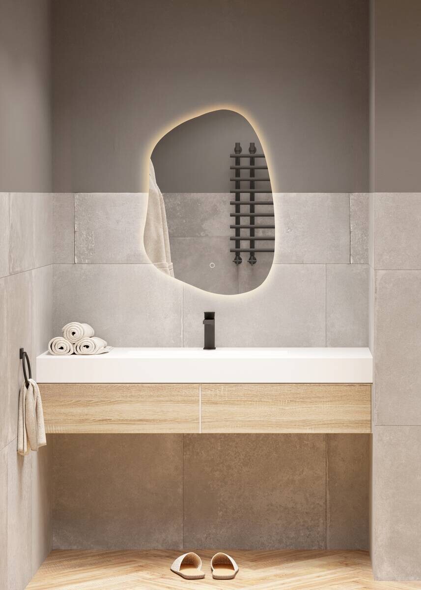 LED-Spiegel Revana transparent B/L: ca. 70x50 cm