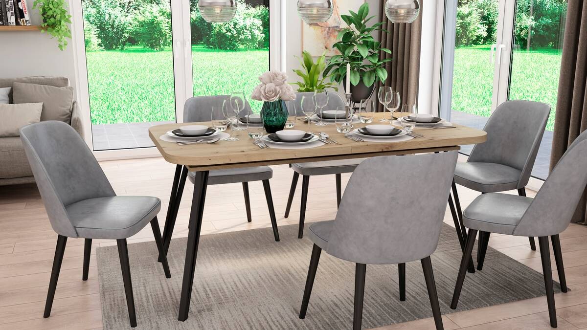 Tisch LIFE Eiche Artisan Nachbildung B/H/T: ca. 160x76x90 cm