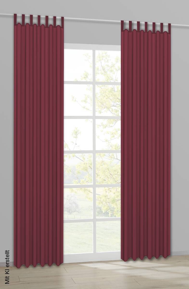 Sensation Schlaufenvorhang Look burgund B/L: ca. 140x235 cm