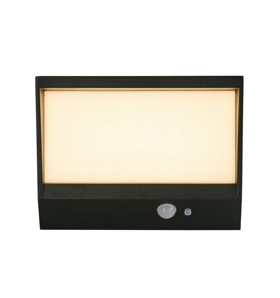 LED-Außenwandleuchte weiß klar schwarz B/H/T: ca. 18,8x14x8 cm
