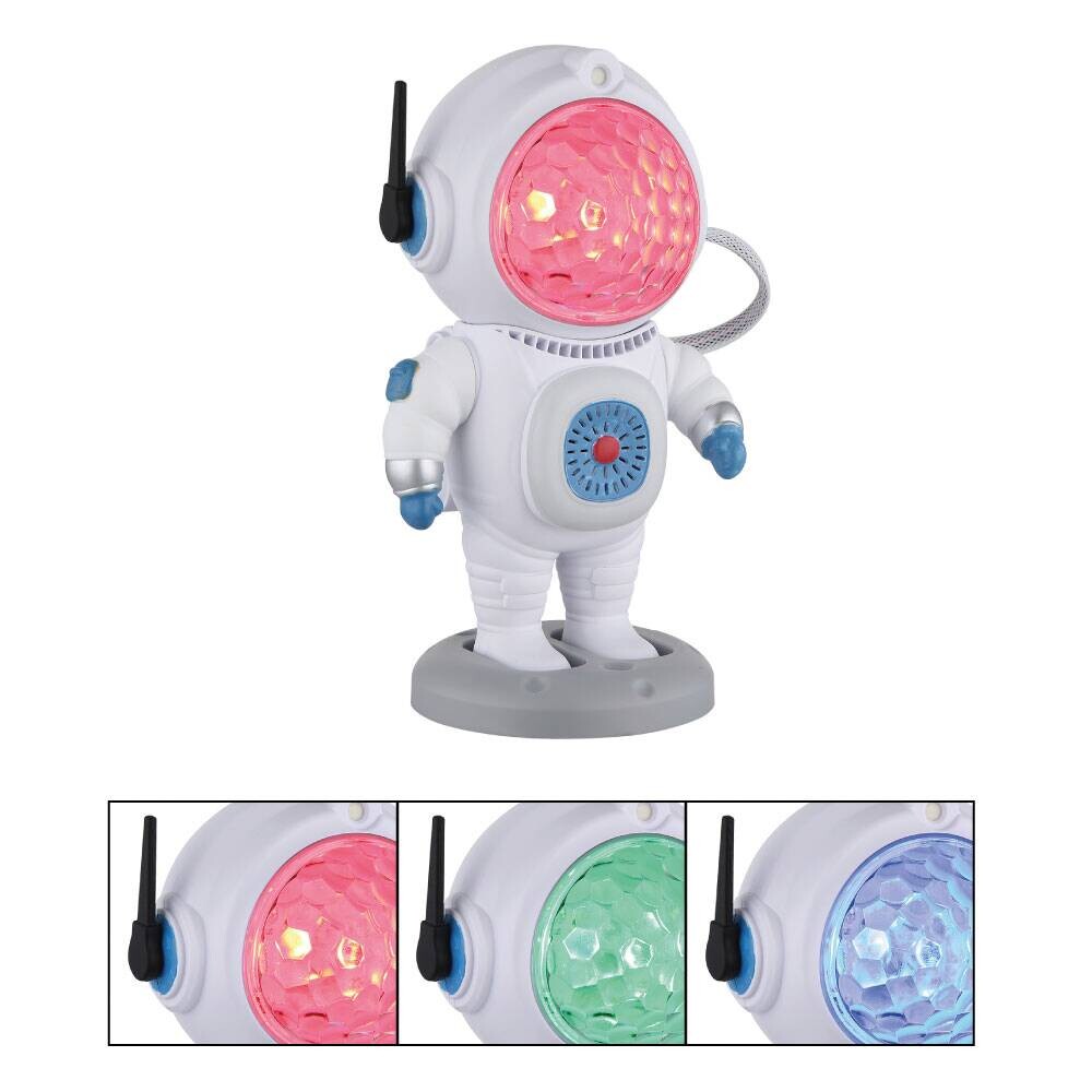 GLOBO Tischleuchte Cosmo weiß grau blau Kunststoff B/H/L: ca. 11x22x12 cm