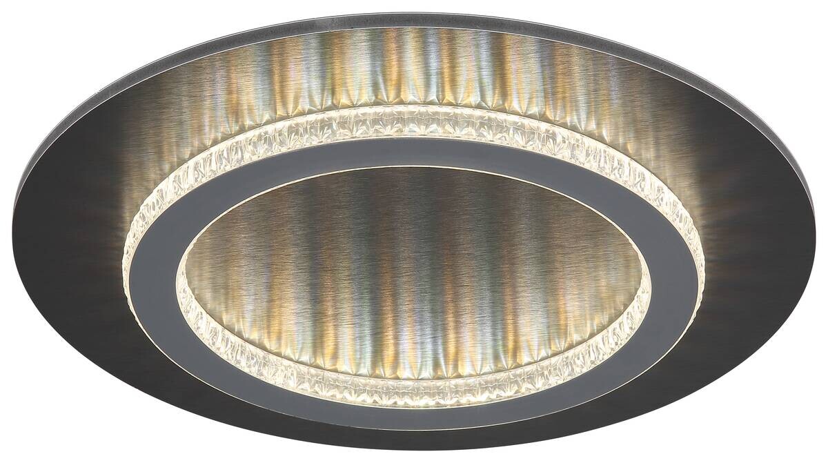 GLOBO LED-Deckenleuchte anthrazit hellgrau mattschwarz Kunststoff Metall H/D: ca. 5,5x35 cm 1 Brennstellen