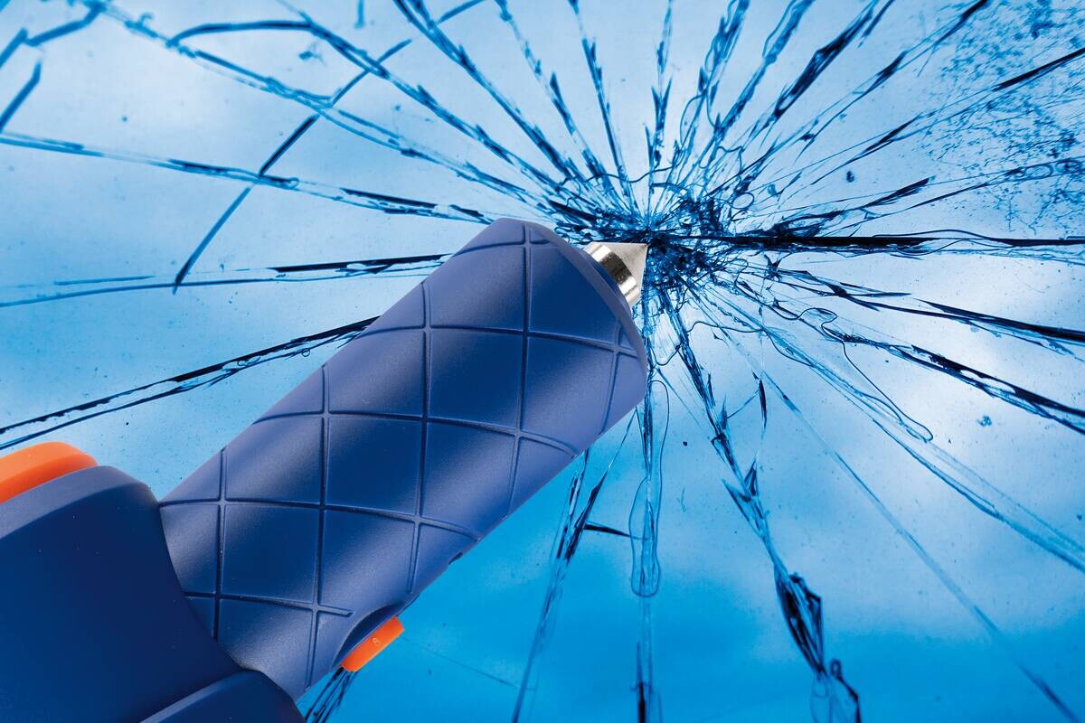 CLEANmaxx Akku-Handstaubsauger blau orange B/H/L: ca. 7x16,5x20 cm