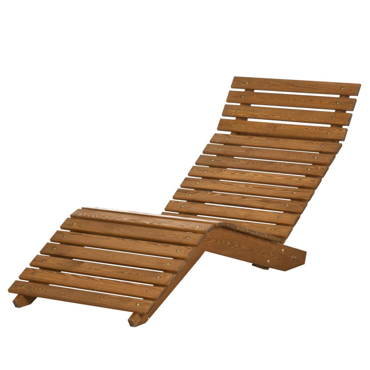 Outsunny Gartenliege mit Holzrahmen
