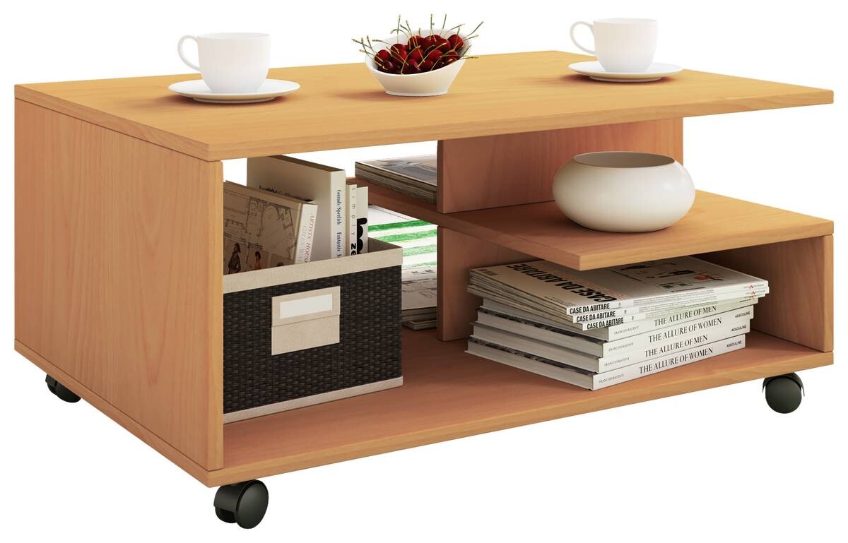 VCM Möbel Couchtisch Stango buche Holzwerkstoff B/H/T: ca. 80x40x50 cm