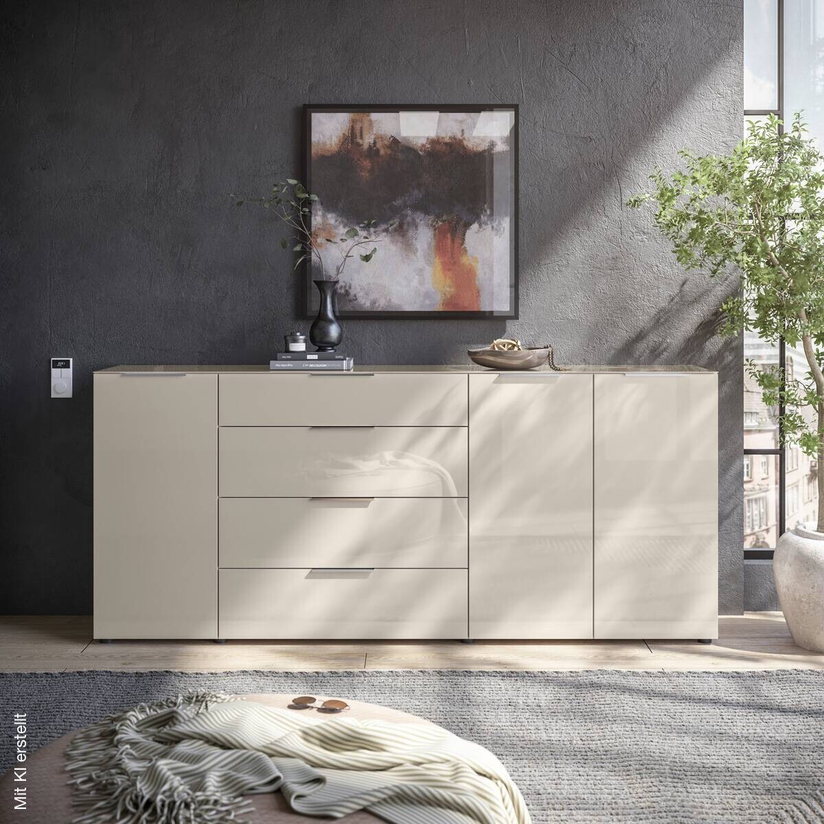 Kommode Santorin Cashmere B/H/T: ca. 226x99x40 cm