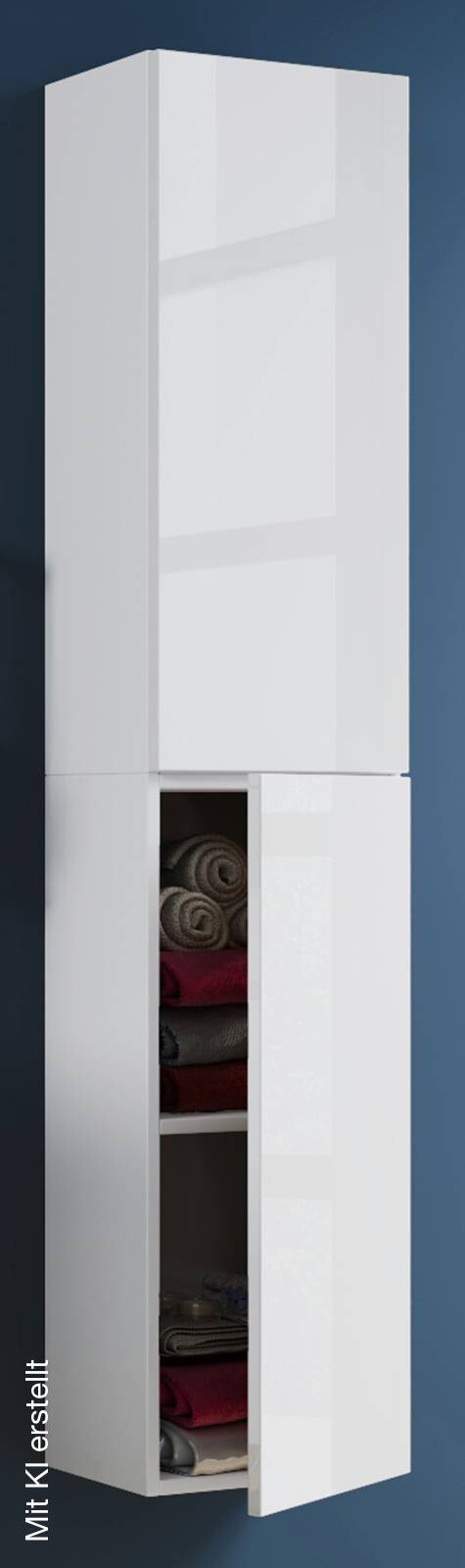 Hochschrank Lendas weiß B/H/T: ca. 33x150x22 cm