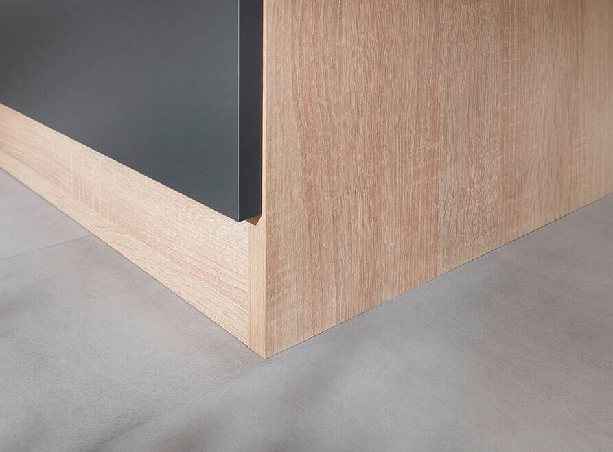 Anbauküchen-Set Merle grau B/H/T: ca. 100x200x60 cm