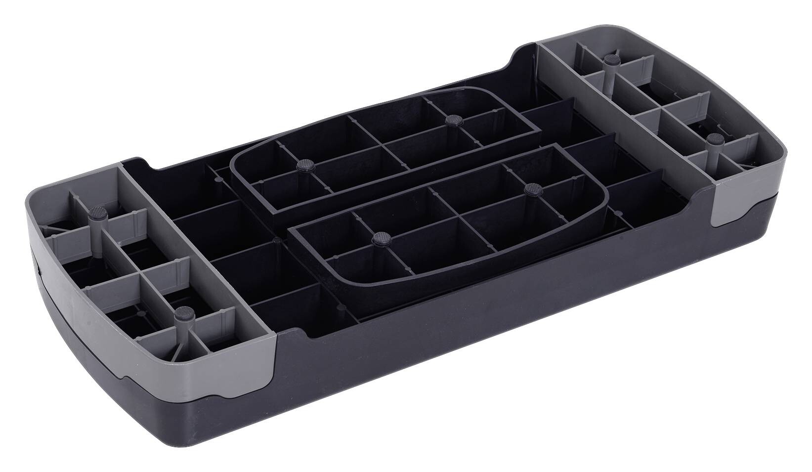 HOMCOM Steppbrett grauschwarz Kunststoff B/H/L: ca. 68x15x29 cm