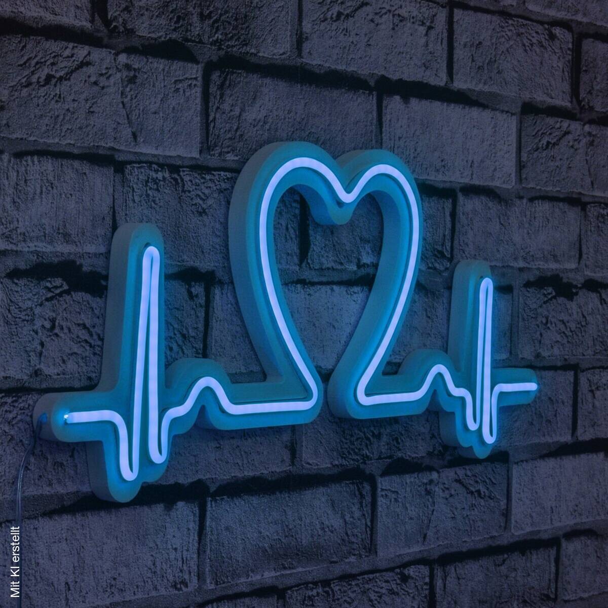 Opviq LED-Wandleuchte blau PVC B/H/T/L: ca. 51x21x2x51 cm