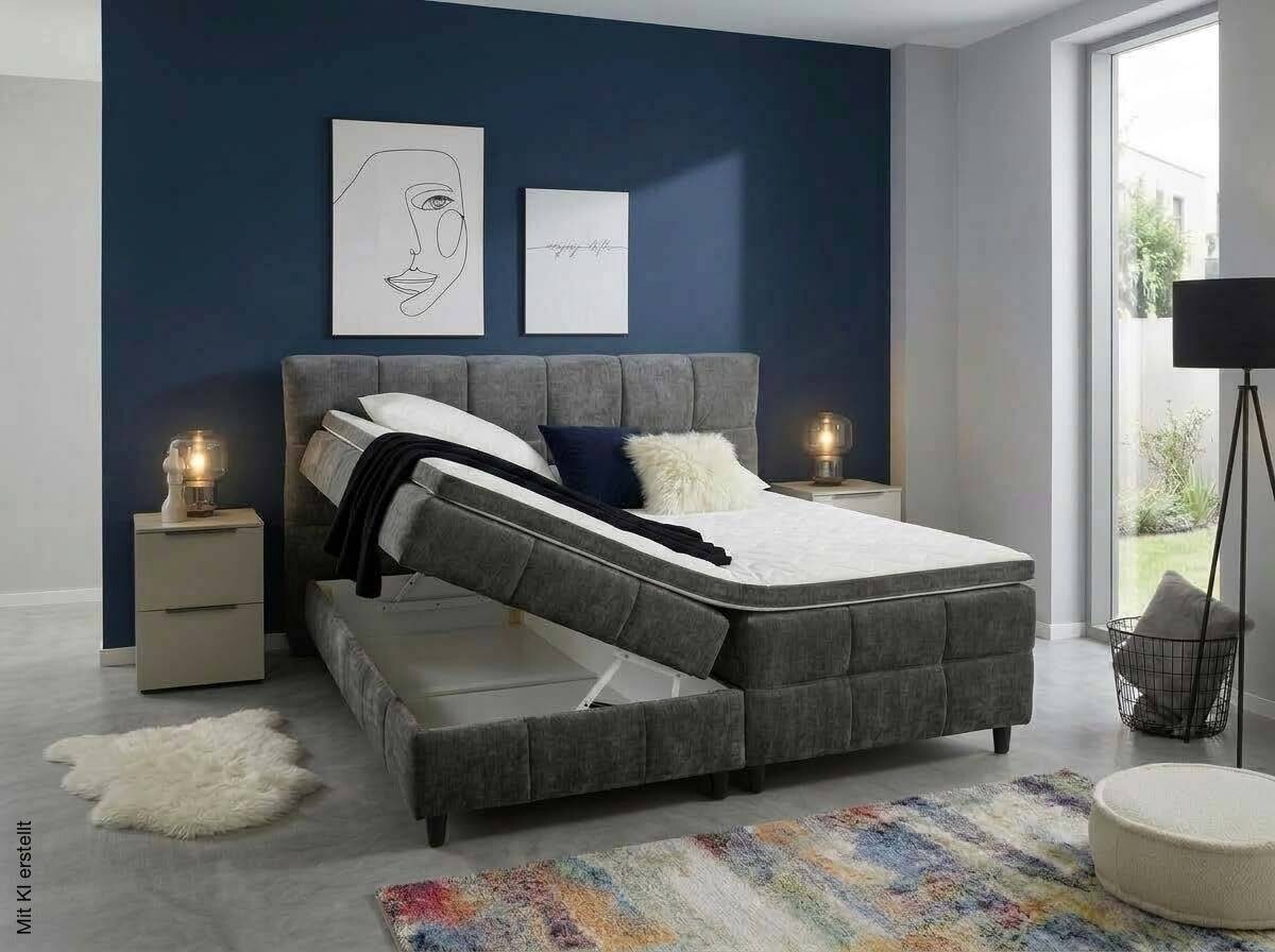 Boxbett Tempo anthrazit Liegefläche B/L: ca. 180x200 cm