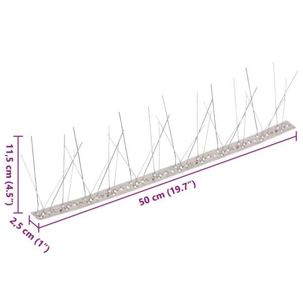 Taubenabwehr Spikes silber B/H/L: ca. 2x225x300 cm