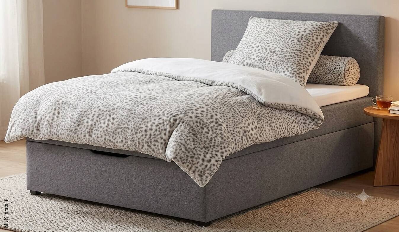 Microfaser Wende Bettwäsche Cashmere touch weiß Polyester B/L: ca. 135x200 cm