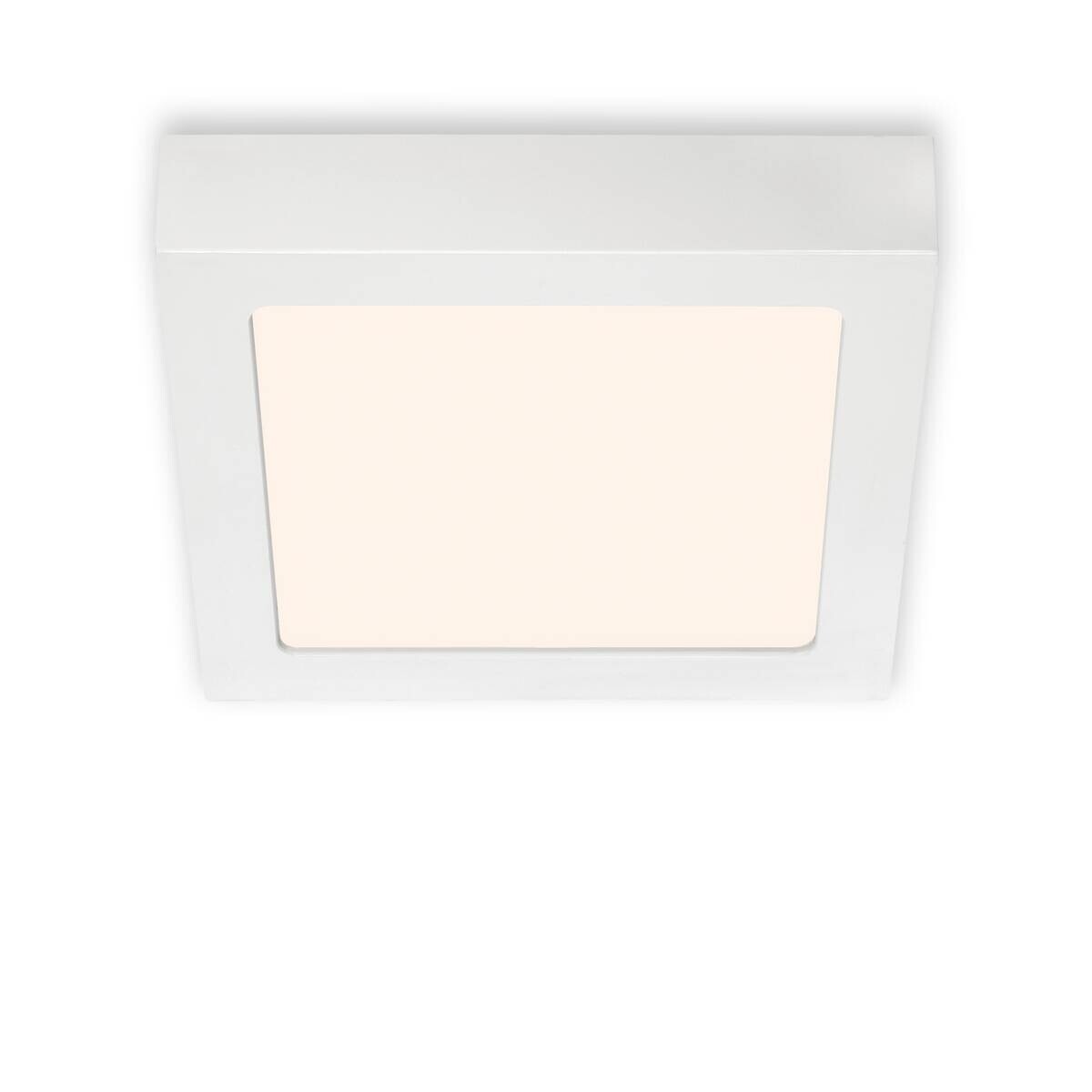 GLOBO LED-Deckenleuchte Fire weiß Metall B/H/T: ca. 17x3,2x17 cm