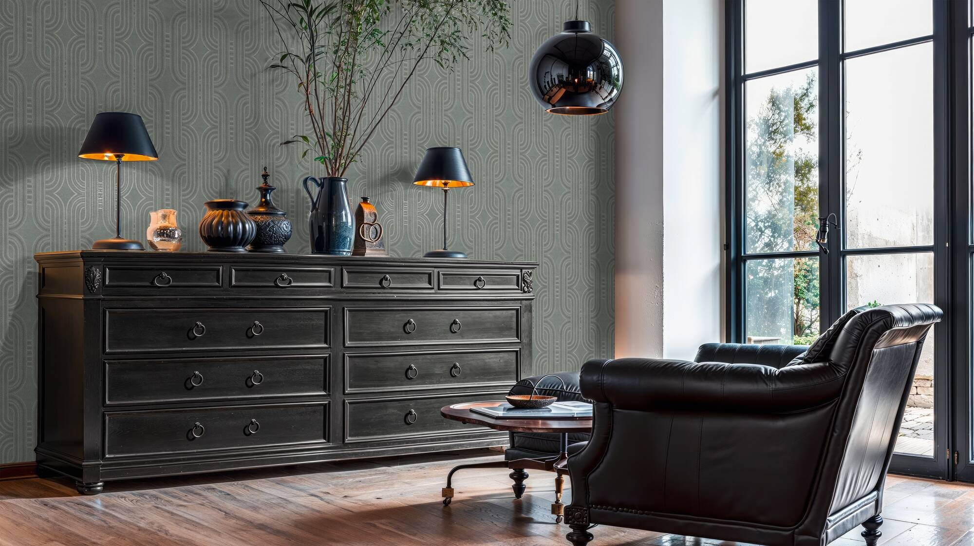 A.S.Creation Vliestapete grün braun blau B/H/D: ca. 53x1005x9,5 cm