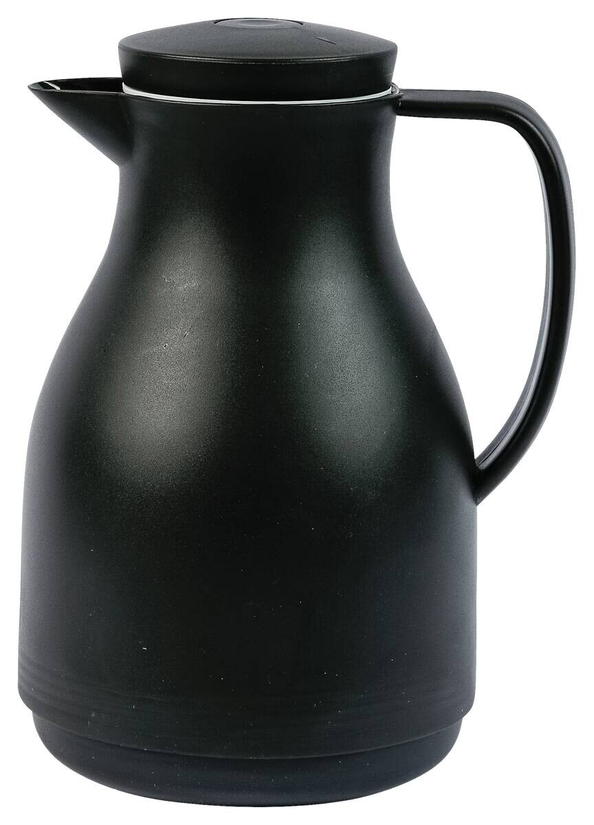 Isolierkanne schwarz Kunststoff B/H/L: ca. 14,5x23x14,5 cm
