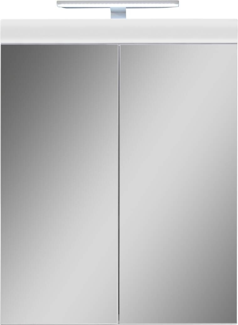 Spiegelschrank Amanda weiß weiß Hochglanz B/H/T: ca. 60x77x17 cm