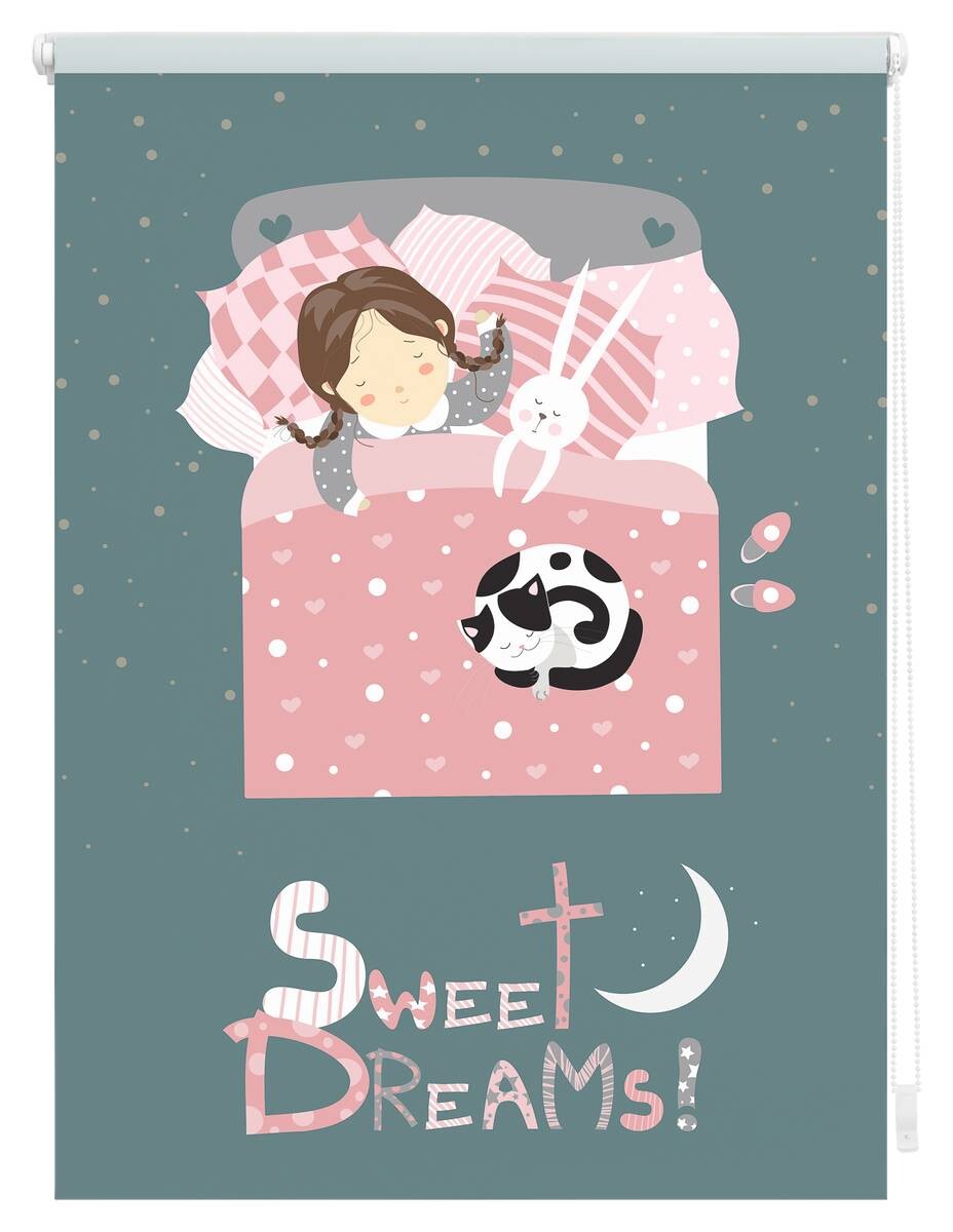 LICHTBLICK Verdunkelungsrollo Sweet Dreams grau B/L: ca. 90x150 cm