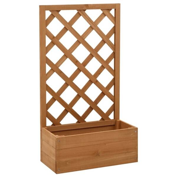 Gartenspalier orange Holz B/H/L: ca. 25x90x50 cm