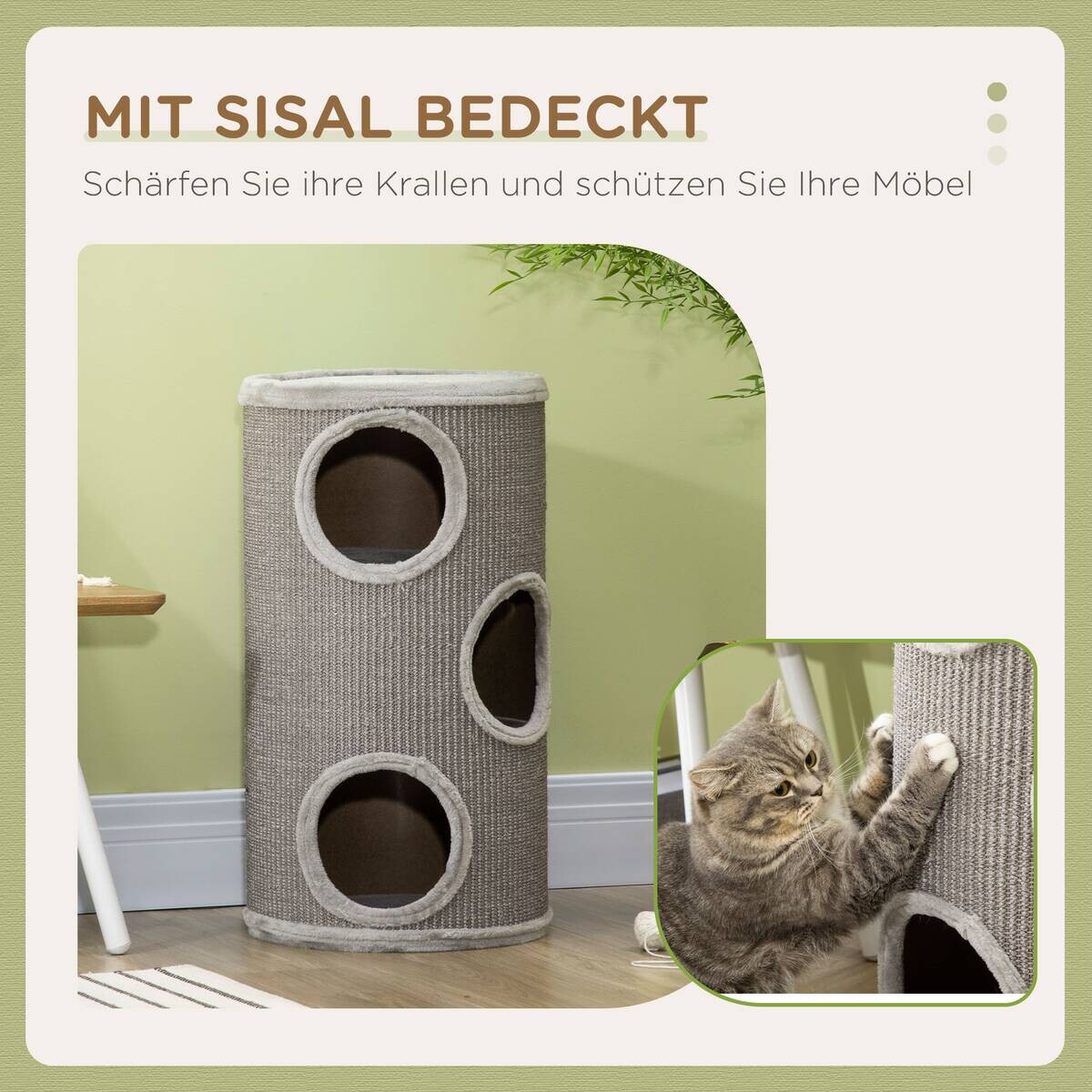 PawHut Tier-Zubehör hellgrau Edelstahl B/H/L: ca. 38x38x70 cm
