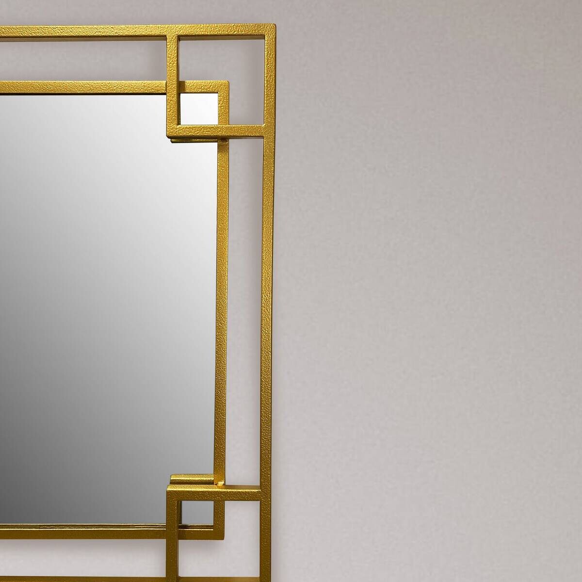 Wohnling Wandspiegel gold Metall B/H/T: ca. 60x60x3 cm