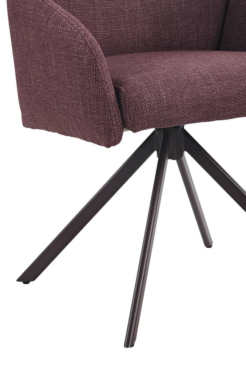 Drehstuhl Holly beere Microfaser Webstoff B/H/T: ca. 57x84x61 cm