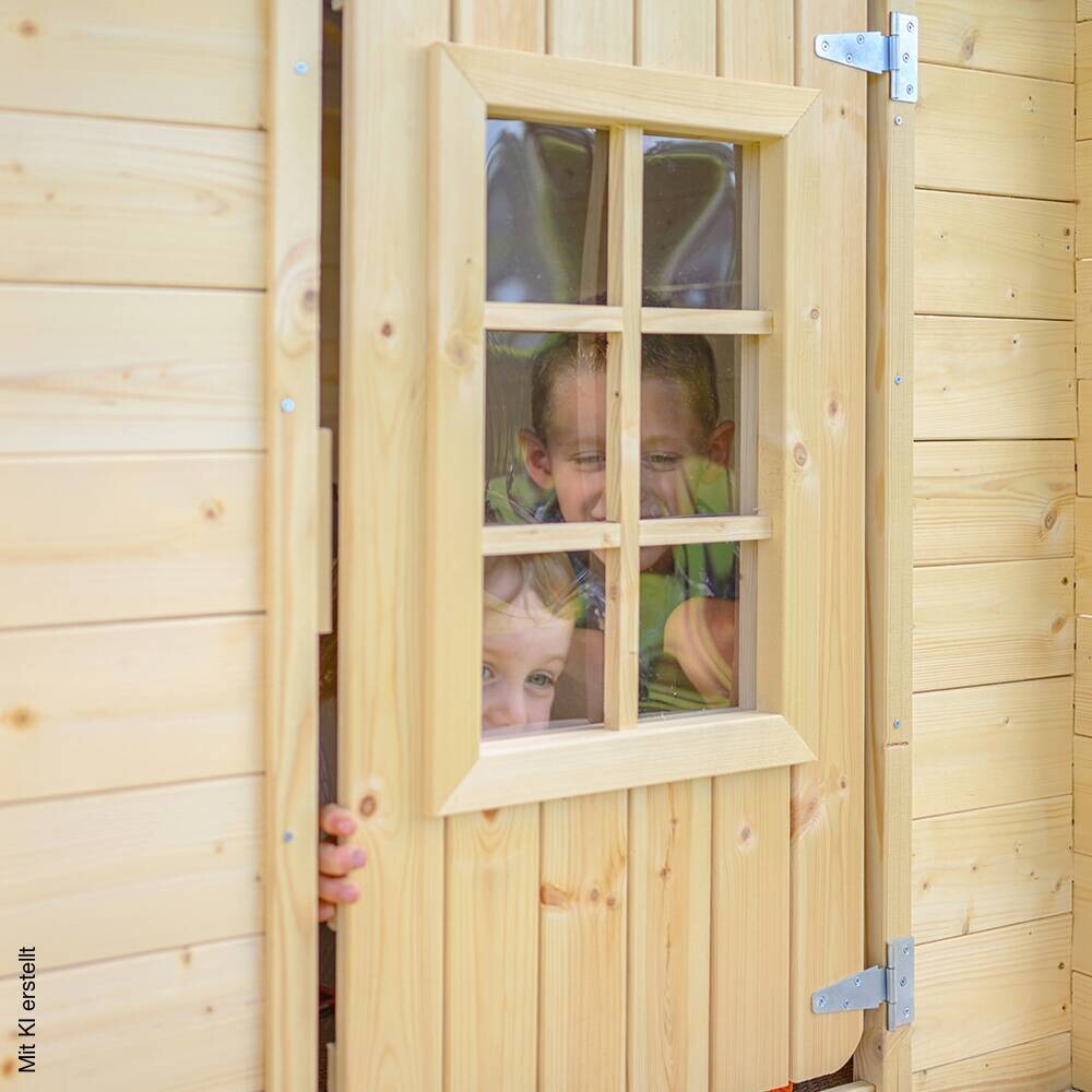 Timbela Kinderspielhaus M570M blau B/H/L: ca. 114x121x111 cm