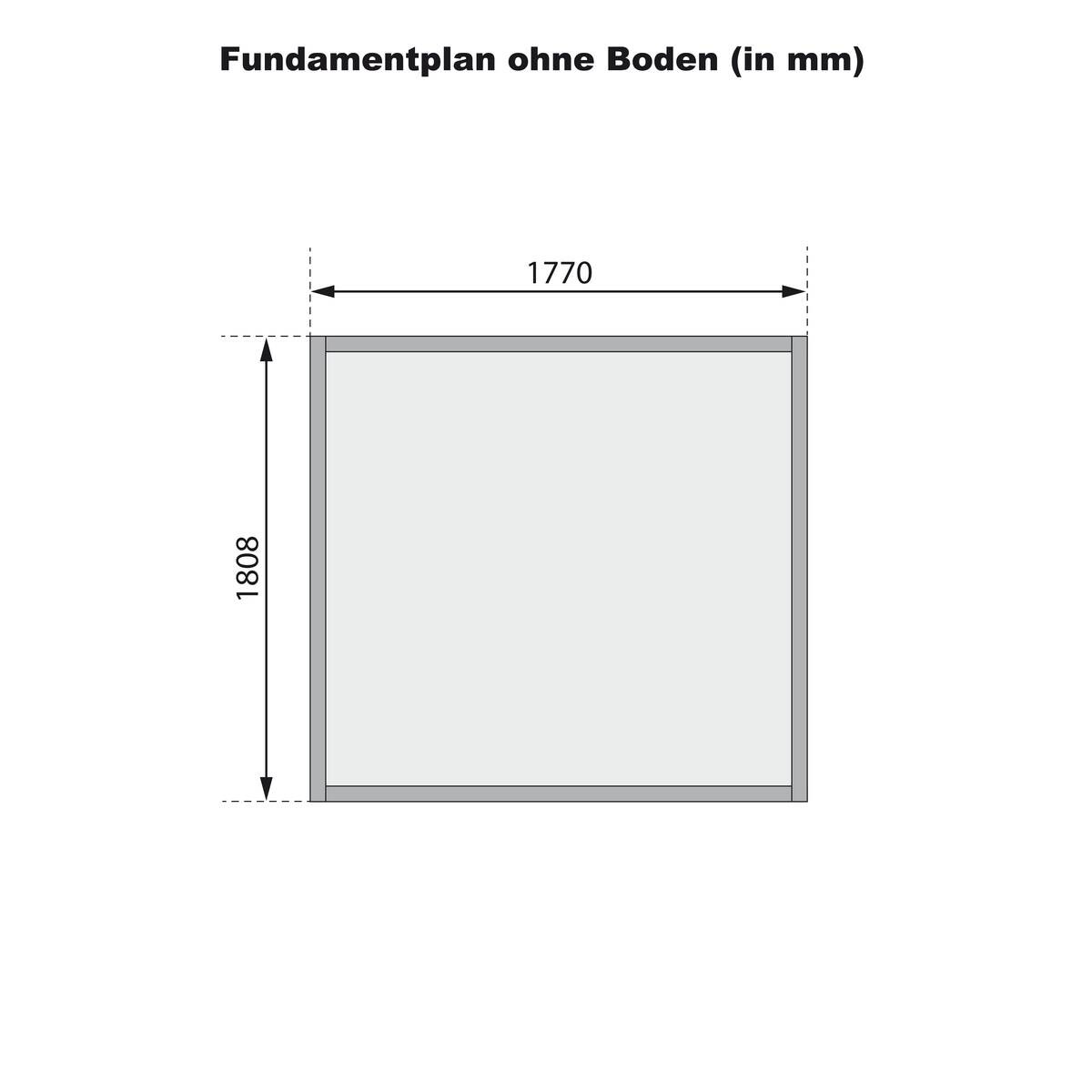 Karibu Gartenhaus Tito 3 natur B/H/T: ca. 180x222x184 cm