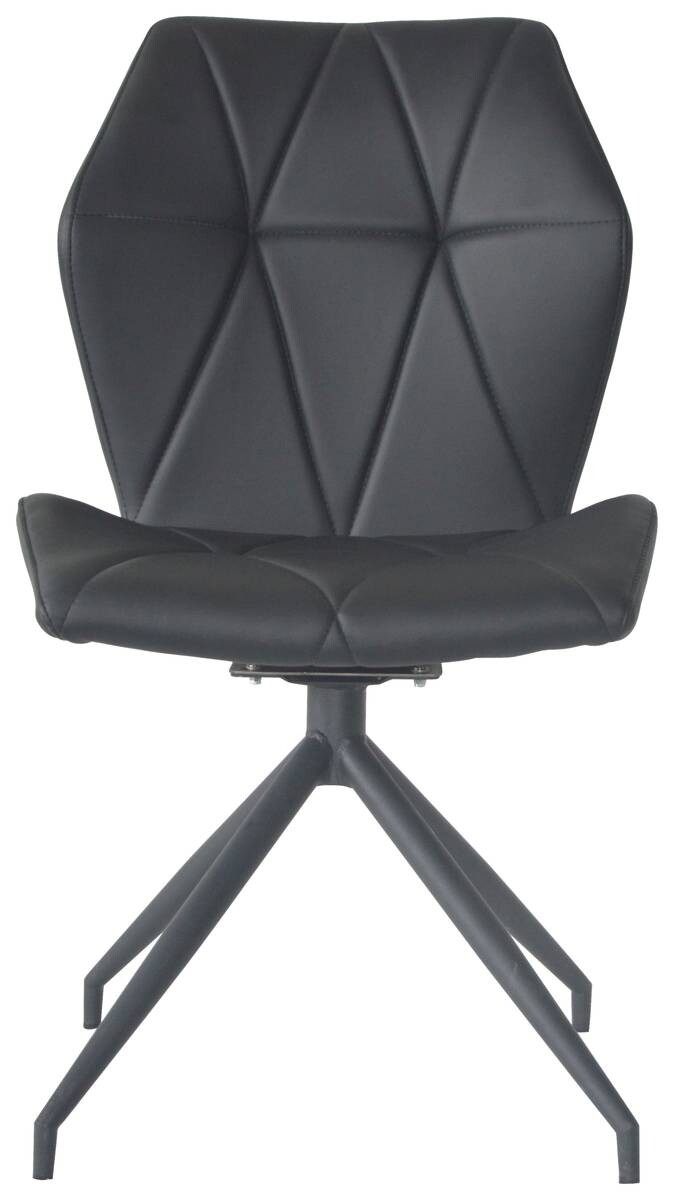 Stuhl IMKE 2er-Set schwarz schwarz Kunstleder Metall B/H/T: ca. 52x90,5x62 cm