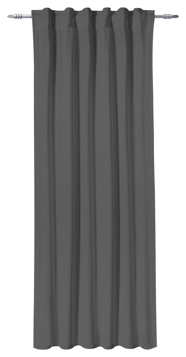 POCOline Kombivorhang Wabe anthrazit 100% Polyester B/L: ca. 135x245 cm
