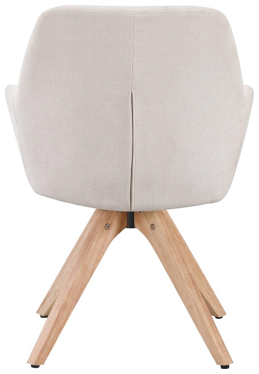Armlehnstuhl Woody beige Webstoff B/H/T: ca. 62x85,5x64 cm