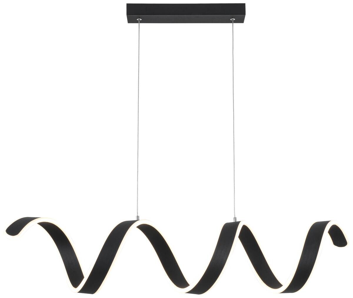 Nolo LED-Pendelleuchte Gabriella schwarz Metall Kunststoff B/H/L: ca. 18x120x92 cm