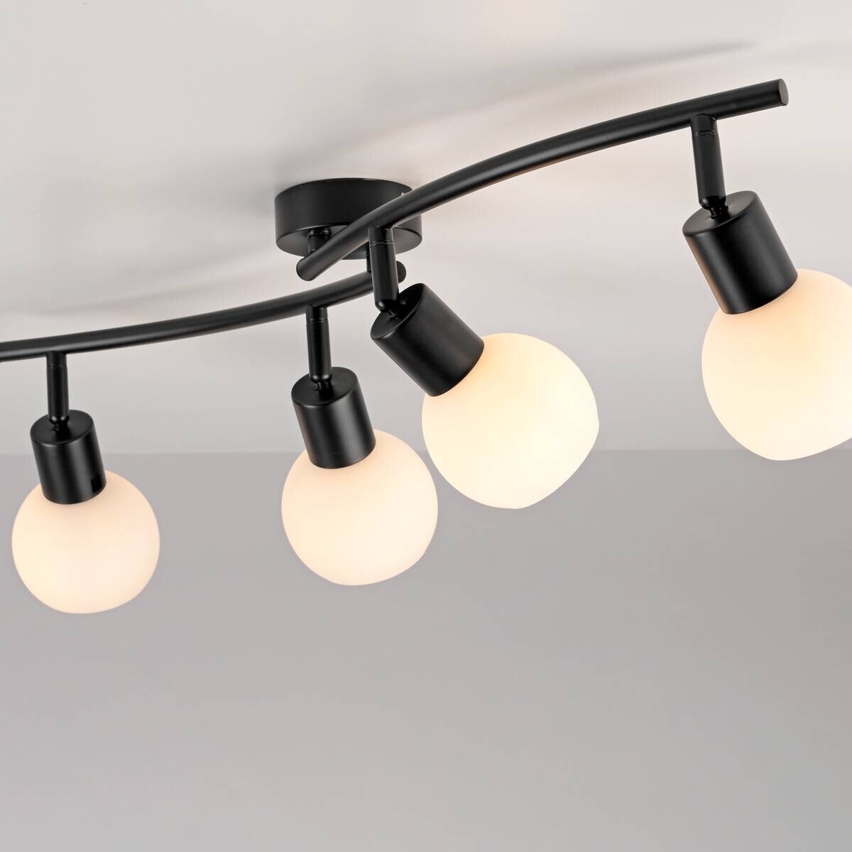 Just Light Spot 4flg. schwarz B/H/L: ca. 27x22x85 cm E14 4 Brennstellen